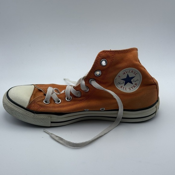 Converse Chuck Taylor All Star Orange High Top Sneakers Mens 7 Womens 9 Canvas - Picture 7 of 9